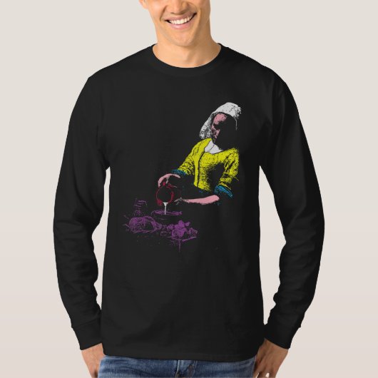 Vermeer The Milkmaid Pop 80s Pop Minimal Baroque A T-Shirt (Vorderseite)