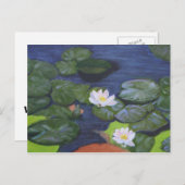 Vermeer-Wasserlilien Postkarte (Vorne/Hinten)