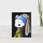 Vermeer Westie mit Pearl Earring Note Card Karte (Vorderseite)