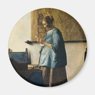 Vermeers Frau in Blue Reading a Letter ca.1665 Magnet