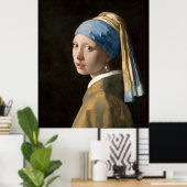 Vermeer's Girl mit Perlenohrring Poster (Heimbüro)