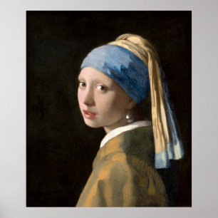 Vermeer's Girl mit Perlenohrring Poster