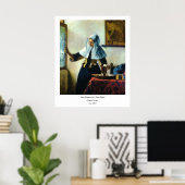 Vermeers junge Frau mit einem Wasserpitcher ca. 16 Poster (Heimbüro)