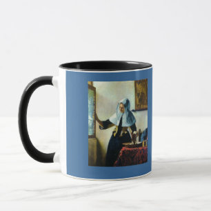 Vermeers junge Frau mit einem Wasserpitcher ca. 16 Tasse