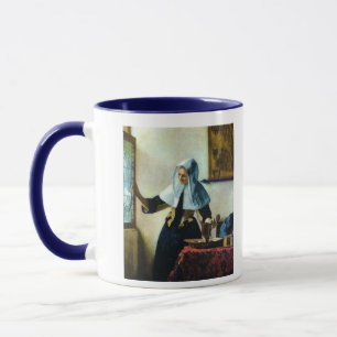 Vermeers junge Frau mit einem Wasserpitcher ca. 16 Tasse