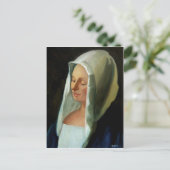 VERMEERS LADY WEIGHING GOLD POSTKARTE (Stehend Vorderseite)