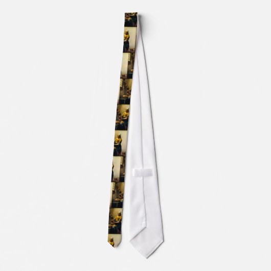 Vermeers Magd-auslaufende Milch (circa 1660) Krawatte (Rückseite)