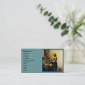 Vermeers Magd-auslaufende Milch (circa 1660) Visitenkarte (Stehend Vorderseite)