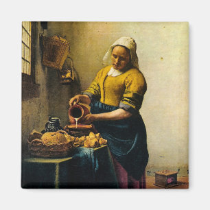 Vermeers Maidservant Pouring Milk (ca. 1660) Magnet