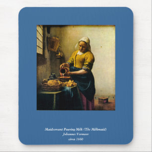 Vermeers Maidservant Pouring Milk (ca. 1660) Mousepad