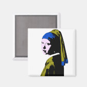 Vermeer's Pearl Earring ala Magnet (Vorderseite/Rückseite)