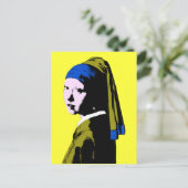 Vermeer's Pearl Earring ala Postkarte (Stehend Vorderseite)