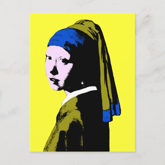 Vermeer's Pearl Earring ala Postkarte (Vorderseite)