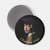 Vermeers Pearl Girl Abschluss Magnet (Vorderseite/Rückseite)