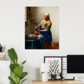 Vermeers Poster Die Milchmagd (Heimbüro)