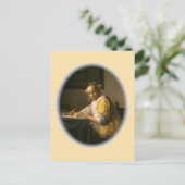 Vermeers Schriftsteller Postkarte (Stehend Vorderseite)