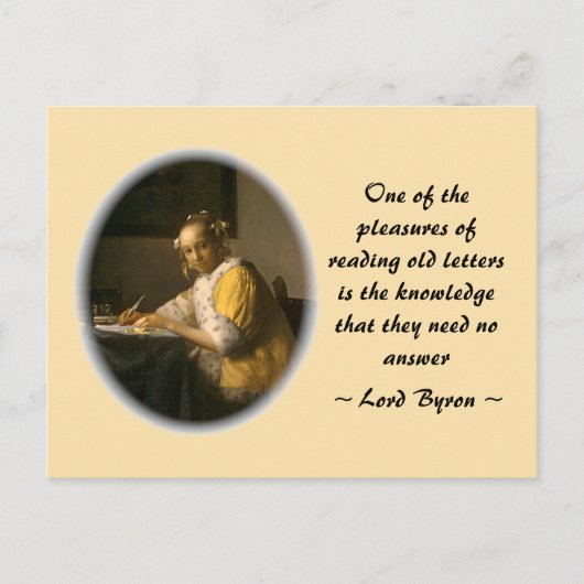 Vermeers Schriftsteller Postkarte (Vorderseite)