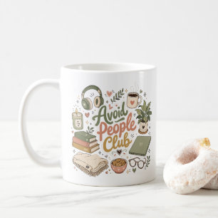 Vermeide Menschen Club Cozy Introvert Vibes Kaffeetasse