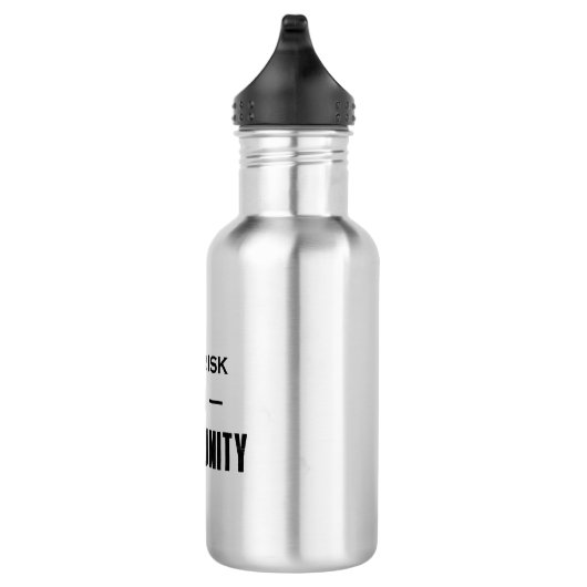 Vermeiden Sie Chancen. Edelstahlflasche (Rechts)