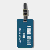 Vermeiden Sie Chancen. Gepäckanhänger (Vorderseite vertikal)