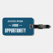 Vermeiden Sie Chancen. Gepäckanhänger (Rückseite horizontal)