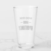 Vermeiden Sie Chancen. Glas (Rückseite)