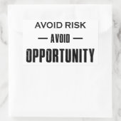 Vermeiden Sie Chancen. Rechteckiger Aufkleber (Tasche)