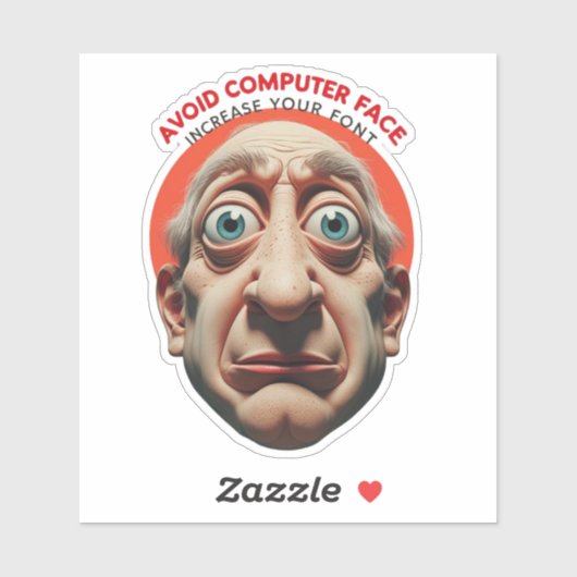 Vermeiden Sie das Gesicht des Computers, erhöhen S Aufkleber (Blatt)