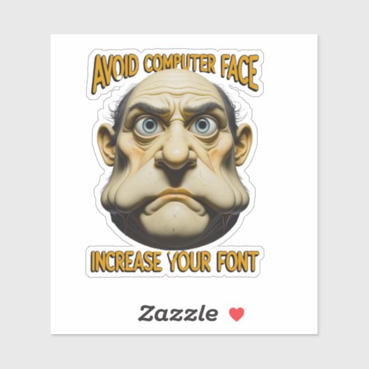 Vermeiden Sie das Gesicht des Computers, erhöhen S Aufkleber (Blatt)