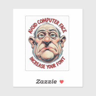Vermeiden Sie das Gesicht des Computers, erhöhen S Aufkleber