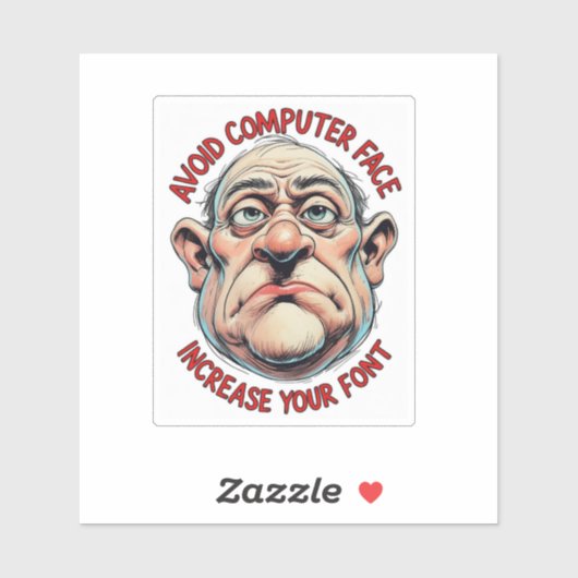 Vermeiden Sie das Gesicht des Computers, erhöhen S Aufkleber (Blatt)