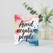 Vermeiden Sie den negativen Spritzer von Wasserfar Postkarte (Stehend Vorderseite)