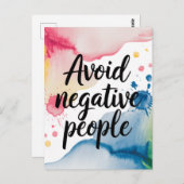 Vermeiden Sie den negativen Spritzer von Wasserfar Postkarte (Vorne/Hinten)