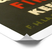 Vermeiden Sie feuersauberen Keller 1937 WPA Poster (Ecke)