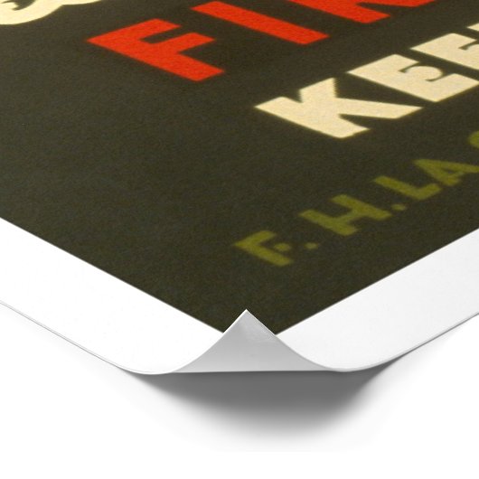 Vermeiden Sie feuersauberen Keller 1937 WPA Poster (Ecke)