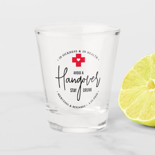 Vermeiden Sie Hangover Bleibe Betrunkene Relief Ki Schnapsglas (Vorderseite)