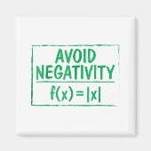 Vermeiden Sie Negativität Funny Math Problem Engin Magnet (Vorne)