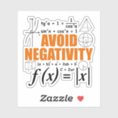 Vermeiden Sie Negativitätslehre Typografie Mathema Aufkleber (Blatt)