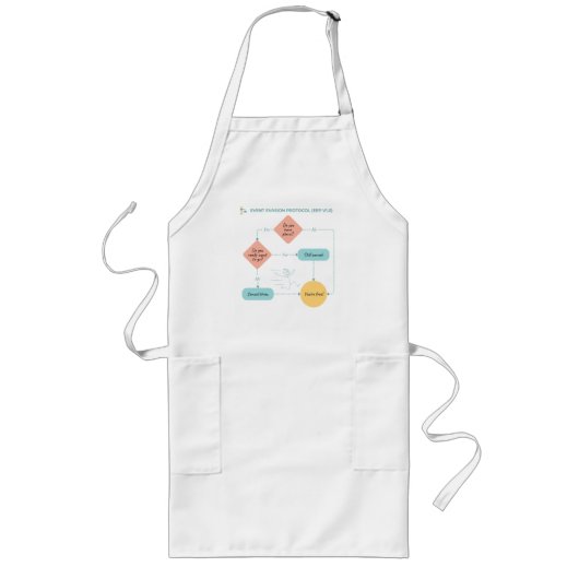 Vermeiden Sie Pläne Funny Flowchart - Introvertier Lange Schürze (Vorne)