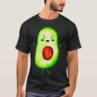 Vermeiden Sie Süsse Avocado Aquarell zeichnend T-Shirt