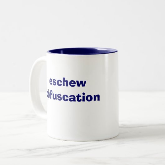 vermeiden Sie Verwirrung Zweifarbige Tasse (Vorderseite Links)