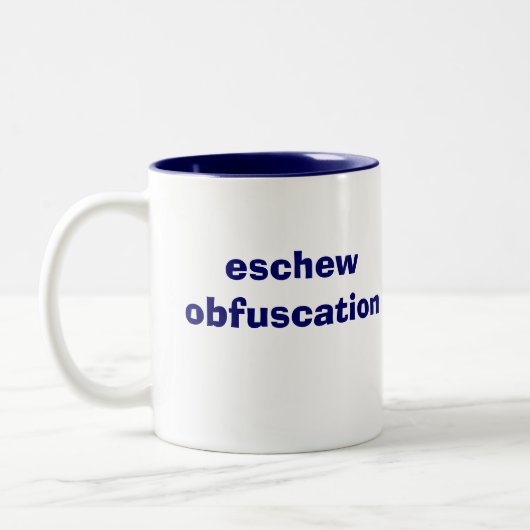 vermeiden Sie Verwirrung Zweifarbige Tasse (Links)