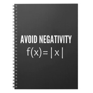 Vermeidung der Gleichung der Negativitätsmathemati Notizblock