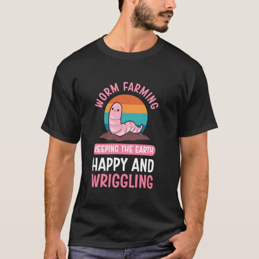 Vermi Compost Kompostierung Vermikomst Worm Bauer T-Shirt (Vorderseite)