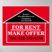 VERMIETEN VON EIGENTÜMERANGEBOT Sofortiger Downloa Poster (Vorne)