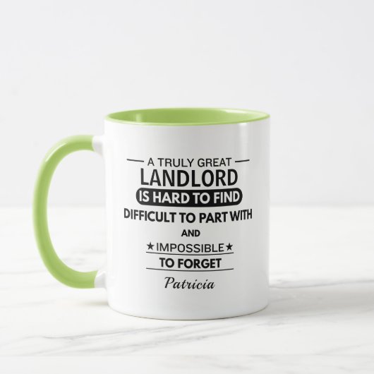Vermieter nach Maß Tasse (Links)