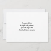 Vermietung, Pauschalkarte für Reisen Mitteilungskarte (Rückseite)