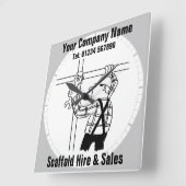 Vermietung und Verkauf von Gerüsten Quadratische Wanduhr (Winkel)