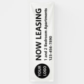 Vermietung von Apartments mit einem schwarzen und Banner (Vertikal)