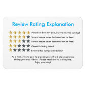 Vermietung von fünf Sternen Magnet (Horizontal)